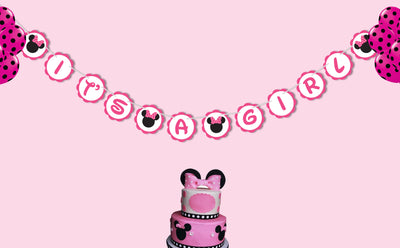 Minnie Mouse Baby Shower Decorations | Girl Baby Shower Banner