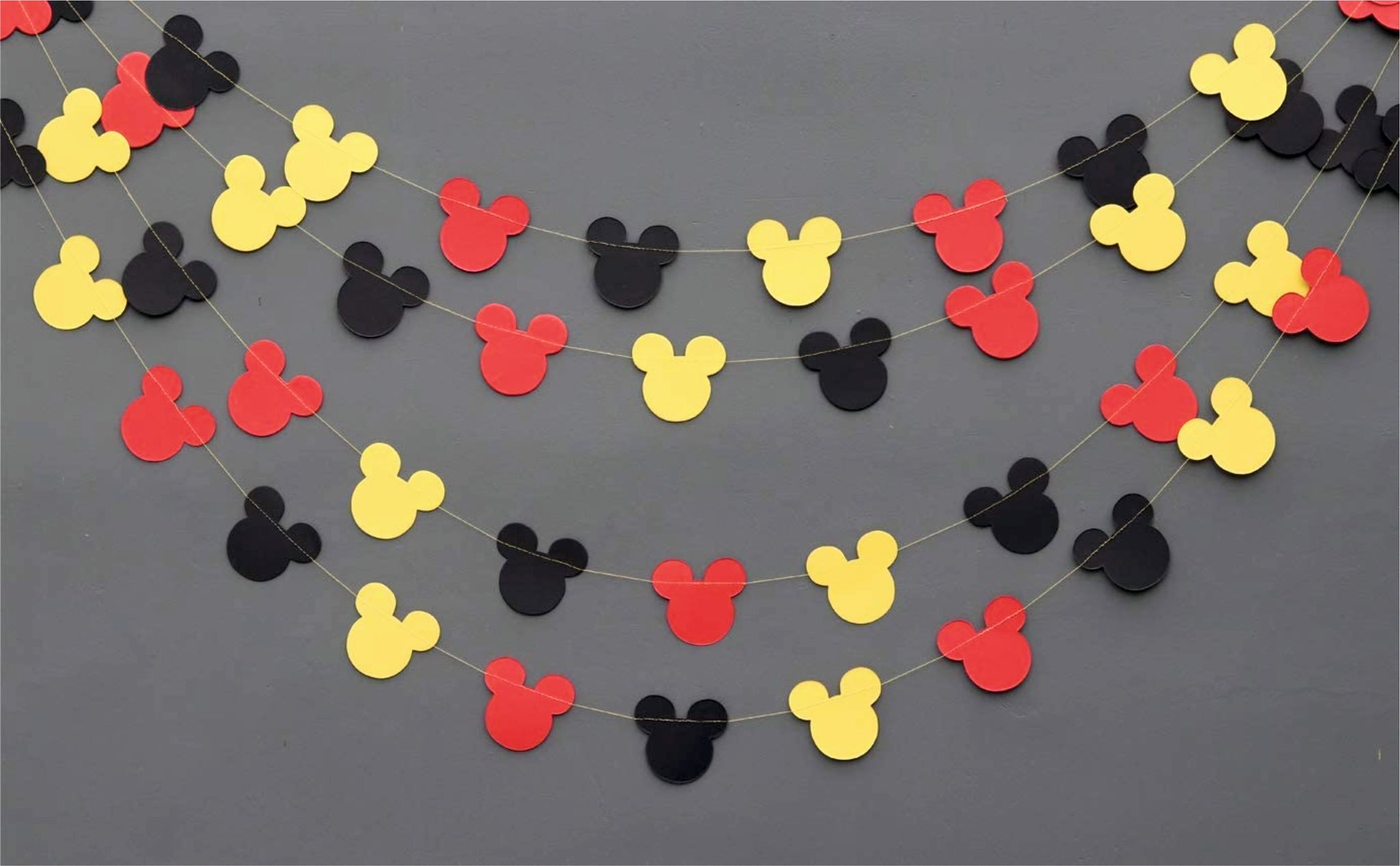 Mickey Mouse Garland Party Decorations  Happy Birthday Decor Garland –  partiesandsupplies