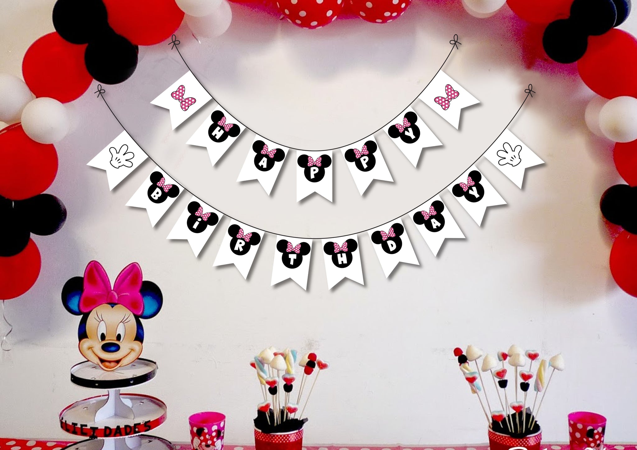 Minnie Mouse Confetti Balloons (Pack of 6) | Minnie Mouse Party Supplies |  Who Wants 2 Party