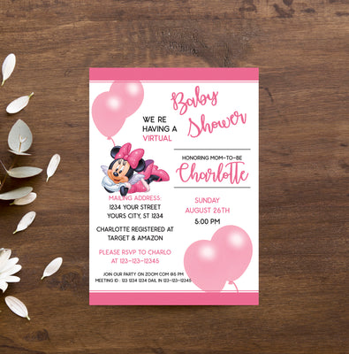 Minnie Mouse Baby Shower Ideas | Minnie Mouse Invitation Ideas