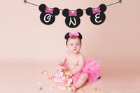 Minnie Mouse Birthday Party High Chair Banner