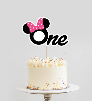 Minnie Mouse Birthday Cake Topper | Happy Birthday Cake Topper
