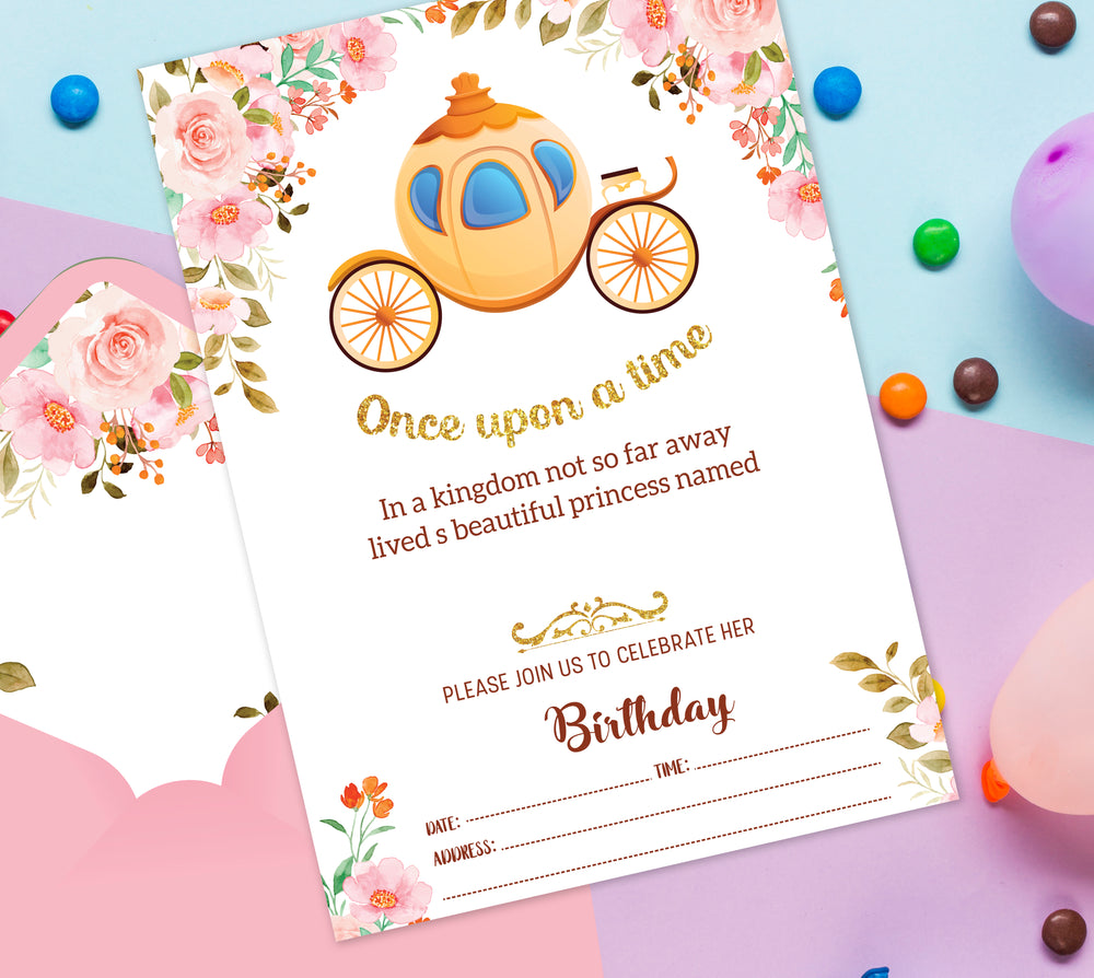 Princess Party And Supplies | Princess Birthday Invitations