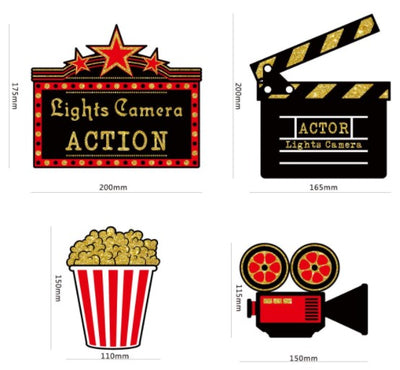 Hollywood  Birthday Party Photo Props | Hollywood  Birthday Party theme Ideas