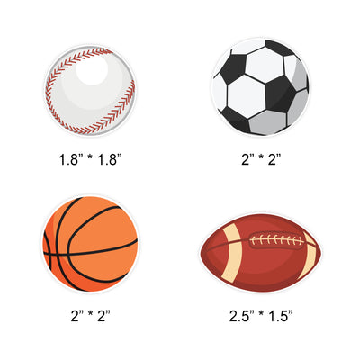 Sports Theme Cupcake Toppers | Baby Shower Cake Decorations