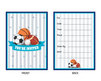 Sports Birthday Party  Invitations  | Sports Birthday Party Supplies