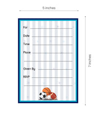 Sports Birthday Party  Invitations  | Sports Birthday Party Supplies