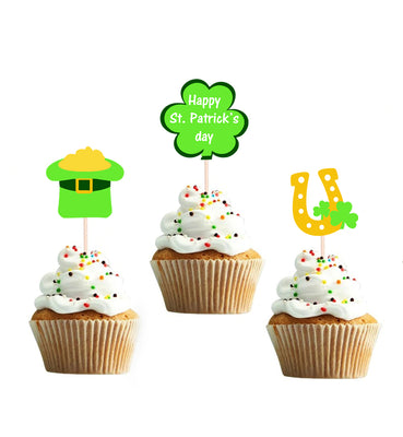 Saint Ptrick's Day Cupcake Toppers