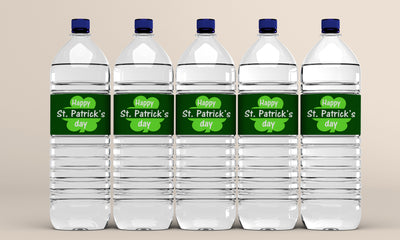 St Patrick's Day Water Bottle Label Decoration