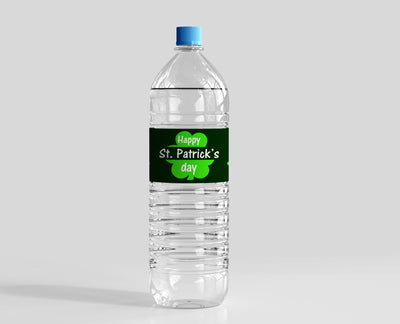 St Patrick's Day Water Bottle Label Decoration