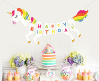 Unicorn Birthday Party Banner