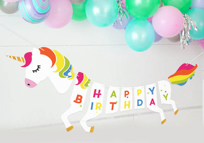 Unicorn Birthday Party Banner