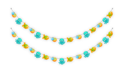 Under the Sea Baby Shower Garland Decor | Girl Baby Shower Party Supplies