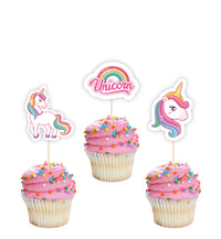 Birthday Cupcake Decorations | Unicorn Happy Birthday Cupcake Topper