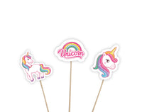 Birthday Cupcake Decorations | Unicorn Happy Birthday Cupcake Topper