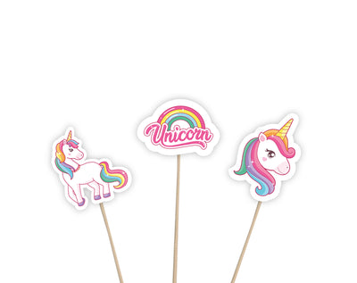 Birthday Cupcake Decorations | Unicorn Happy Birthday Cupcake Topper