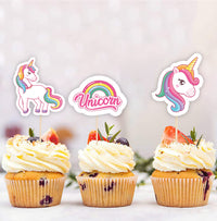 Birthday Cupcake Decorations | Unicorn Happy Birthday Cupcake Topper