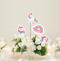 Unicorn Birthday Table Decorations |Unicorn Themed Birthday Centerpieces