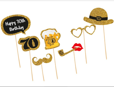 70th Birthday Theme Party Photoprop | Birthday PhotoBooth Props