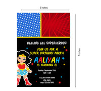 Wonder Woman Invitation |  Wonder Woman Decoration