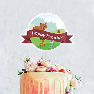 Woodland Birthday Theme Decorations | Woodland Theme Cake Topper