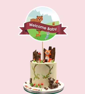 Woodland Baby Shower Cake Decorations