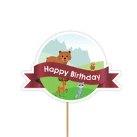 Woodland Birthday Theme Decorations | Woodland Theme Cake Topper