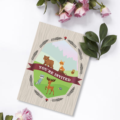 Woodland Birthday Invitation for Girl  | Woodland Birthday Theme Invitations