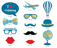 Adventure Awaits Travel Theme Birthday Party Photo Props Set