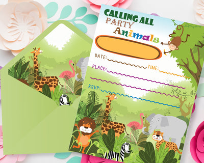 AnimalBirthday Invitations Ideas | Jungle Theme Birthday Invitation