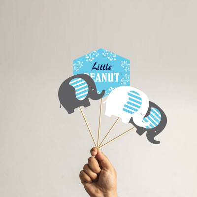 Blue Elephant Baby Shower Centrepieces