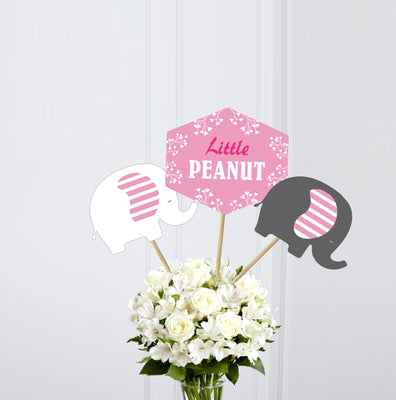 Elephant Themed Birthday Decorations | Elephant Theme Centerpiece for Girl