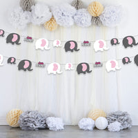 Elephant Garland For Baby Shower