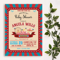 Circus Baby Shower Party Supplies |  Carnival Boy Baby Shower Invitations
