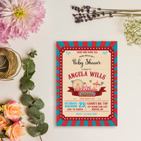 Circus Baby Shower Party Supplies |  Carnival Boy Baby Shower Invitations