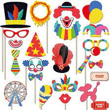 Photo Booth Prop Ideas Birthday | Carnival Theme Photo Booth