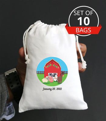 Farm Animal Theme Party Bag  | Farm Baby Shower Favor Bags
