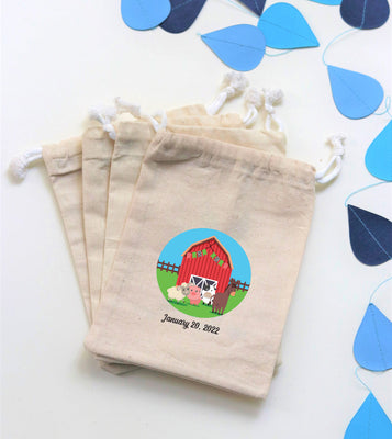 Farm Animal Theme Party Bag  | Farm Baby Shower Favor Bags