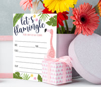 Baby Shower Party Supplies | Flamingo Girl Baby Shower Invitations