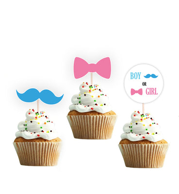 Gender Reveal Cupcake Toppers