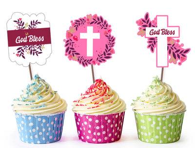 Baptism Cupcake Topper | Cupcake Toppers for Baptism