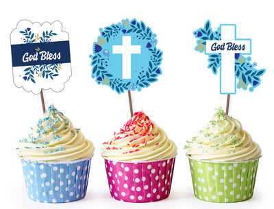 Baptism Cupcake Topper | Cupcake Toppers for Baptism