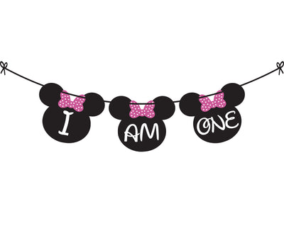 Minnie Mouse Birthday Party High Chair Banner