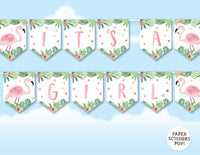 Flamingo Baby Shower Party Supplies | Girl Baby Banner Ideas