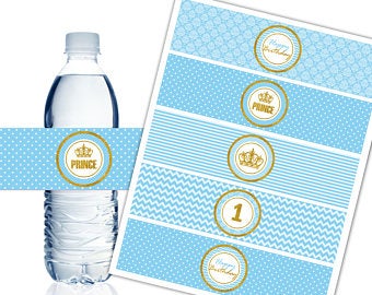 Prince Birthday Theme Ideas | Prince Theme Water Bottle