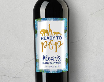 Safari Wine Bottle Labels