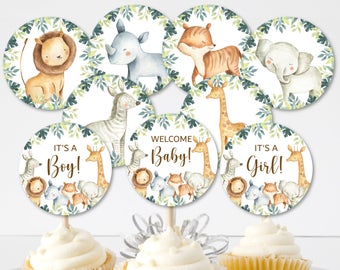 Safari Happy Birthday Cake Topper