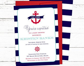 Nautical Invitations for Baby Shower