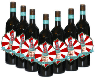 Carnival Wine Label | Circus Wine Bottle Labels