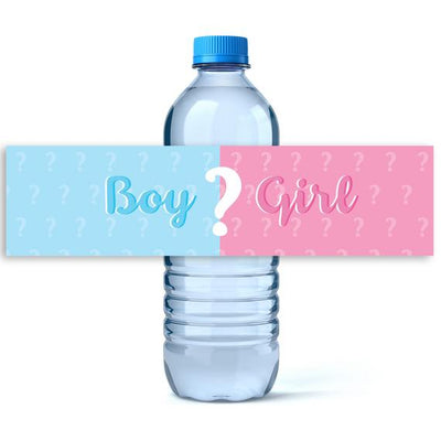 Gender Reveal Water Bottle Labels